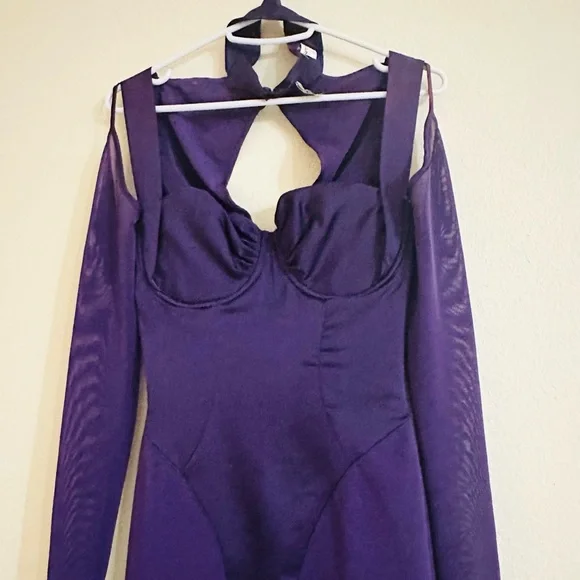 SOLD - HOUSE OF CB Talika Midi Dress in Grape size XS Plus cup D/E New WO Tags - Picture 3 of 8